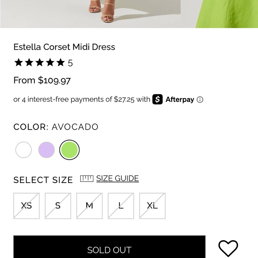 Revolve! Astr The Label Estella Corset Midi Dress in Avacado - Picture 2 of 13